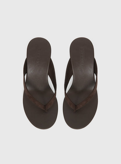 Billini Ravyn Heels Dark Cacao Faux Suede