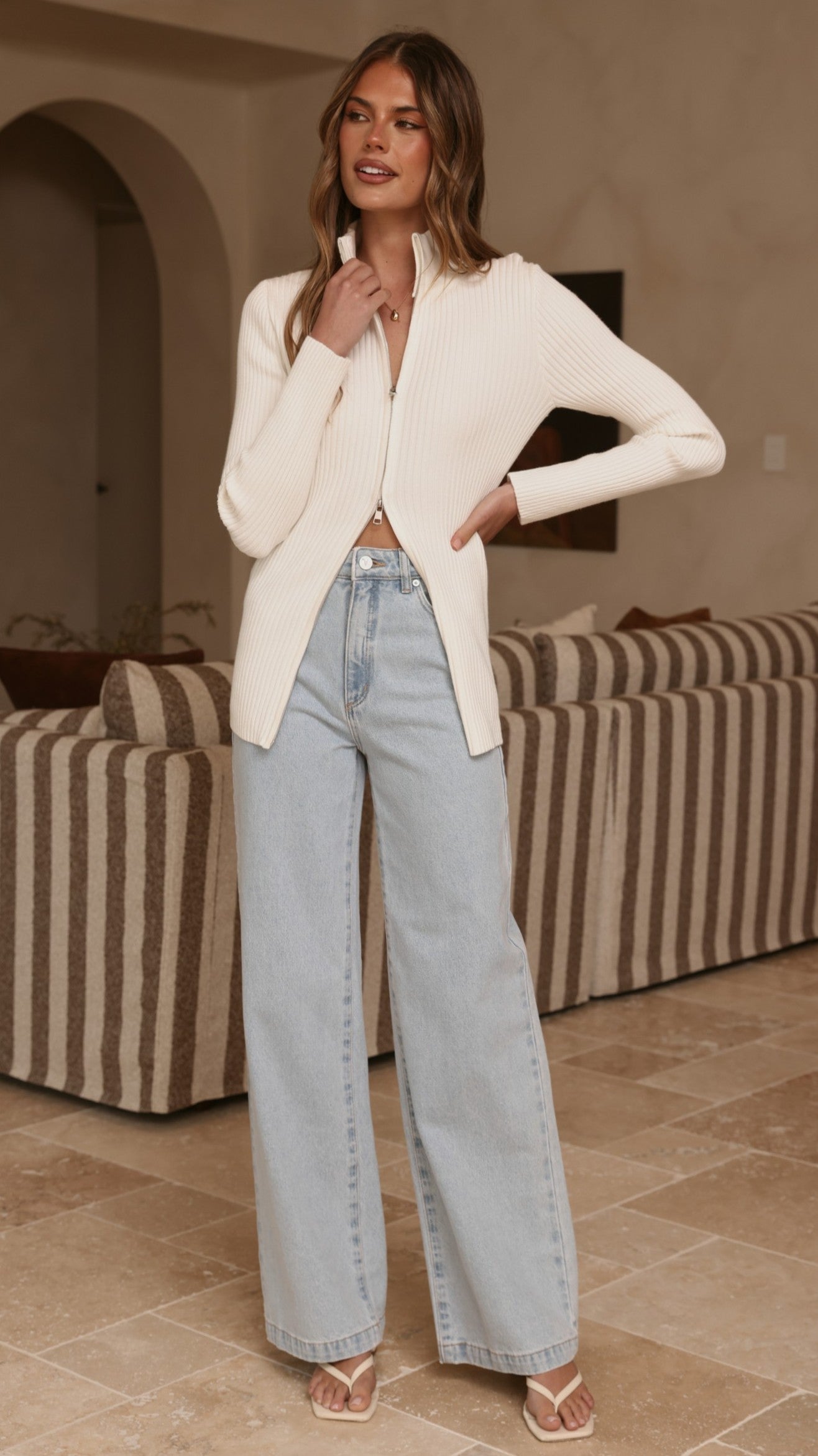 Cleo Long Sleeve Top - White