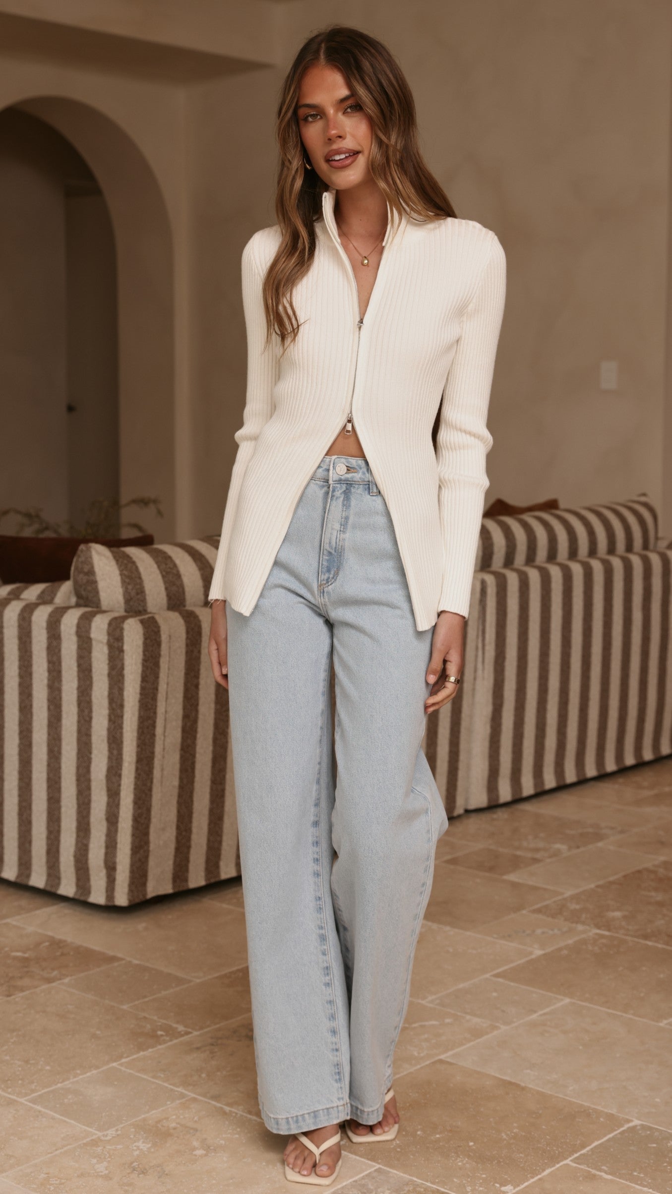 Cleo Long Sleeve Top - White