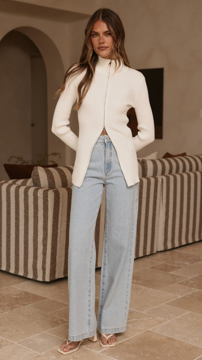 Cleo Long Sleeve Top - White