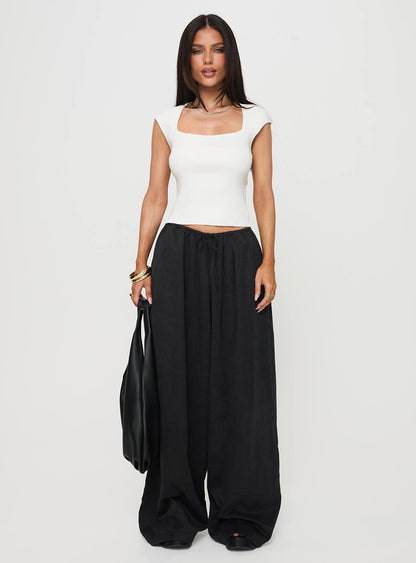Bungala Oversized Relaxed Pants Black Petite