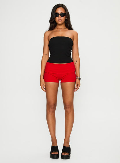 Baseline Strapless Rib Top Black