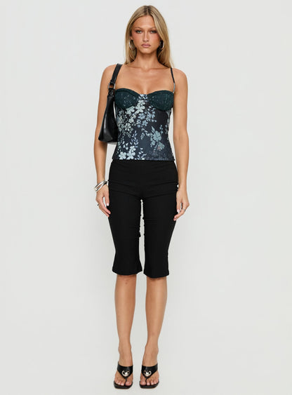 Cacy Cami Top Navy Floral