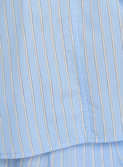 Carambola Ruched Sleeveless Top Blue