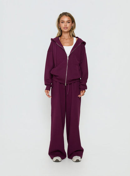 All Day Oversized Hoodie Plum