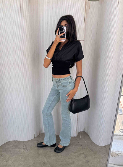 Bethany Low Rise Bootleg Jeans Ice Wash