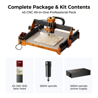 ACMER ASCARVA 4S CNC Router Machine – Precision Engraving & Cutting Tool for Wood, Acrylic, Plastic and DIY Crafts