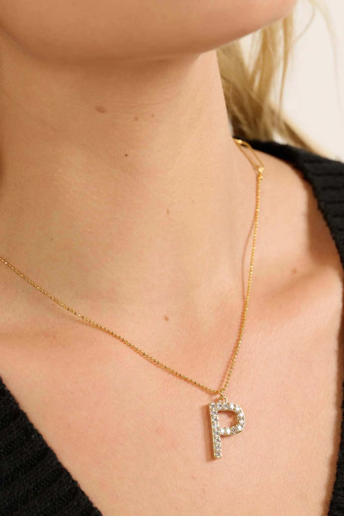Brentwood Pavé Initial Necklace