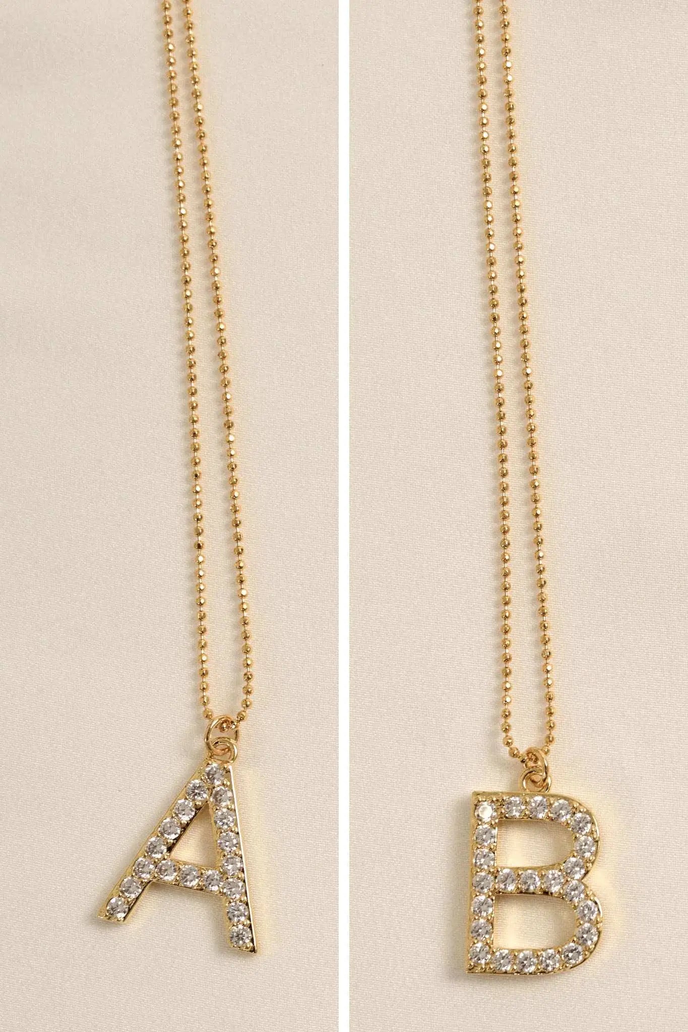 Brentwood Pavé Initial Necklace