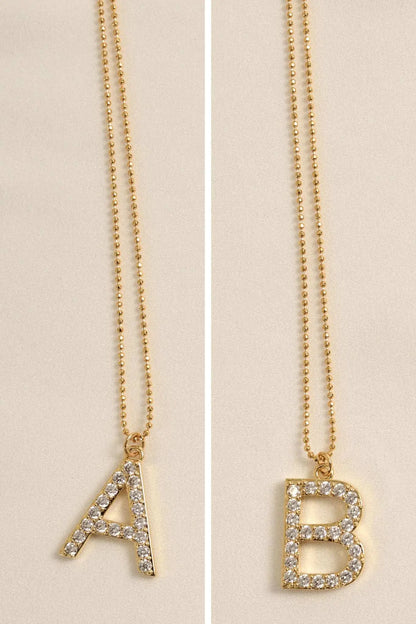 Brentwood Pavé Initial Necklace
