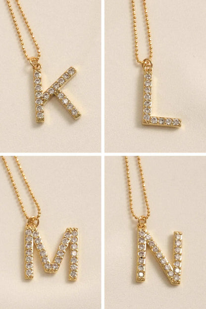 Brentwood Pavé Initial Necklace