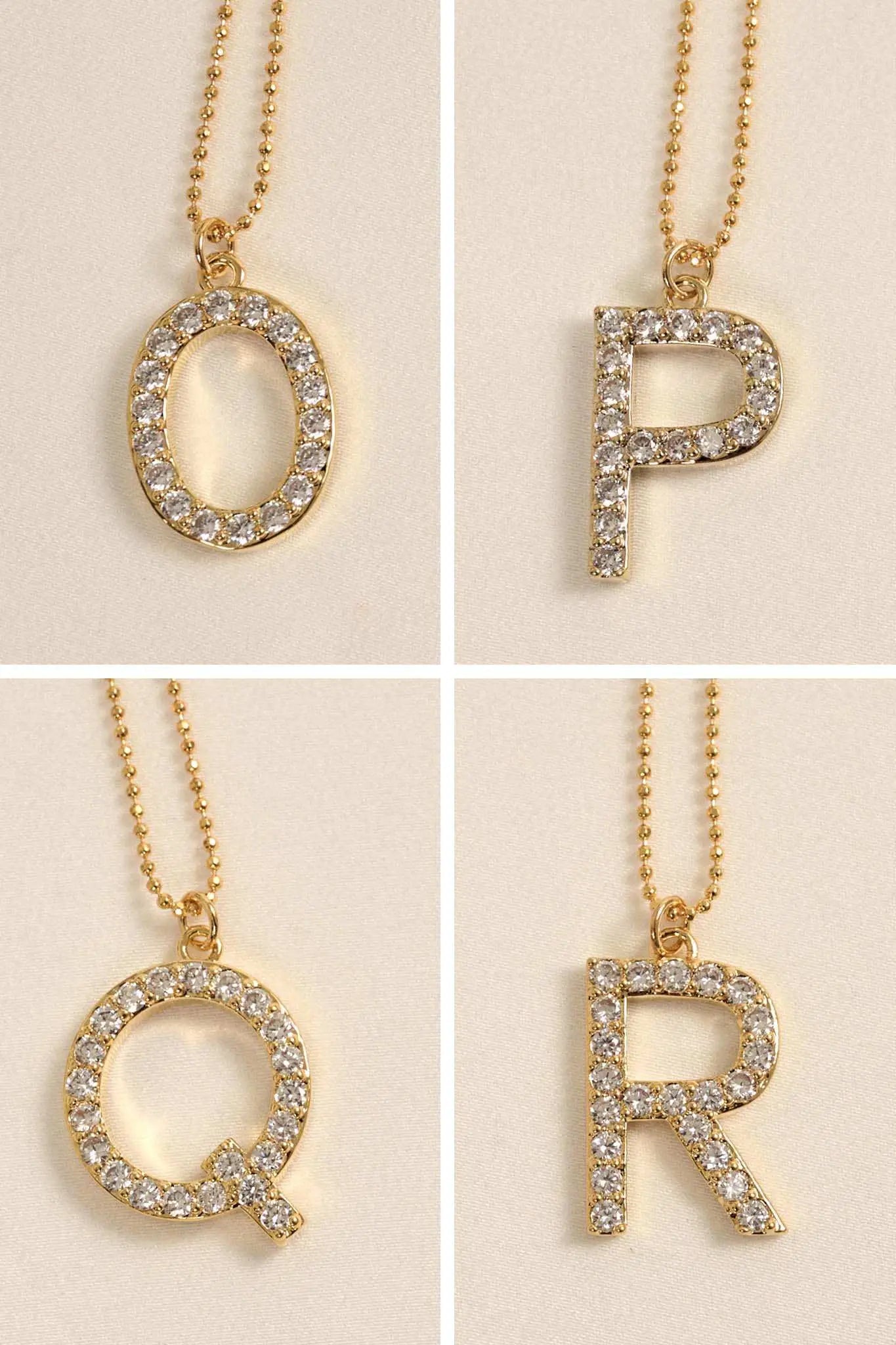 Brentwood Pavé Initial Necklace