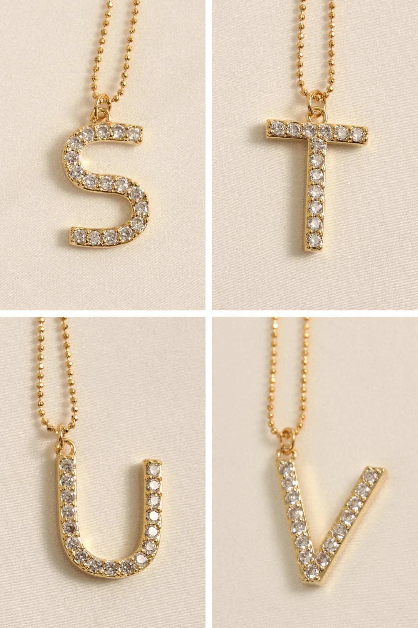 Brentwood Pavé Initial Necklace
