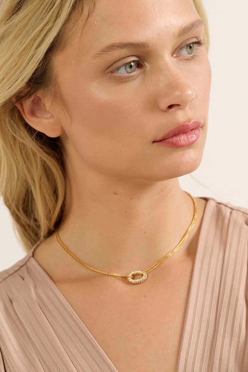 Mulholland Pavé Circle Double Chain Choker