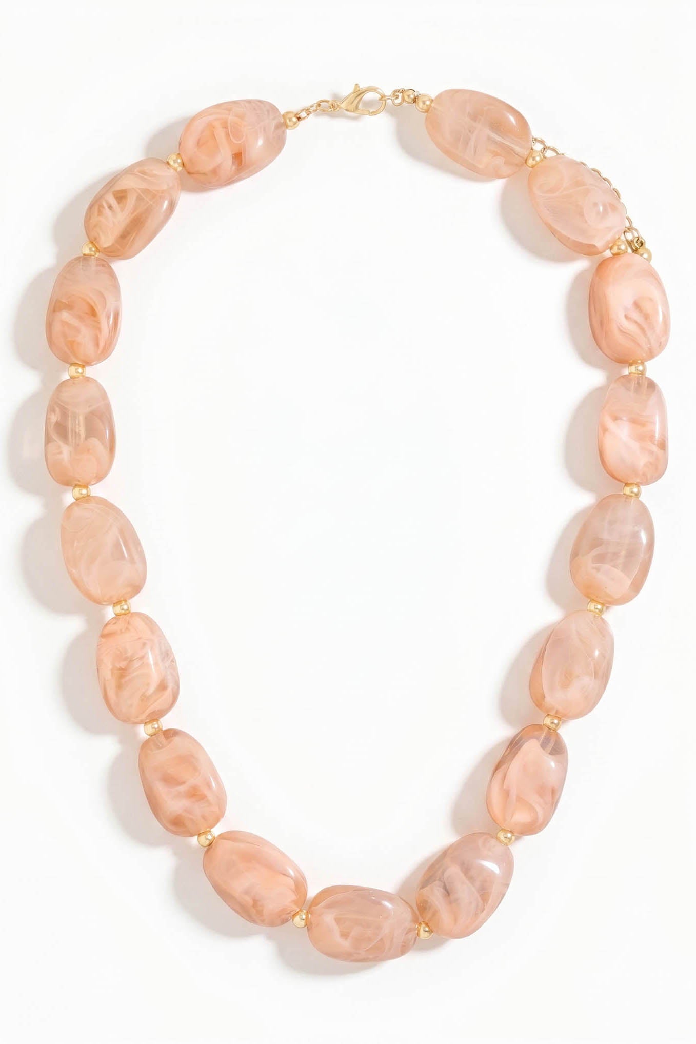 Riordan Marble Resin Chunky Bead Necklace