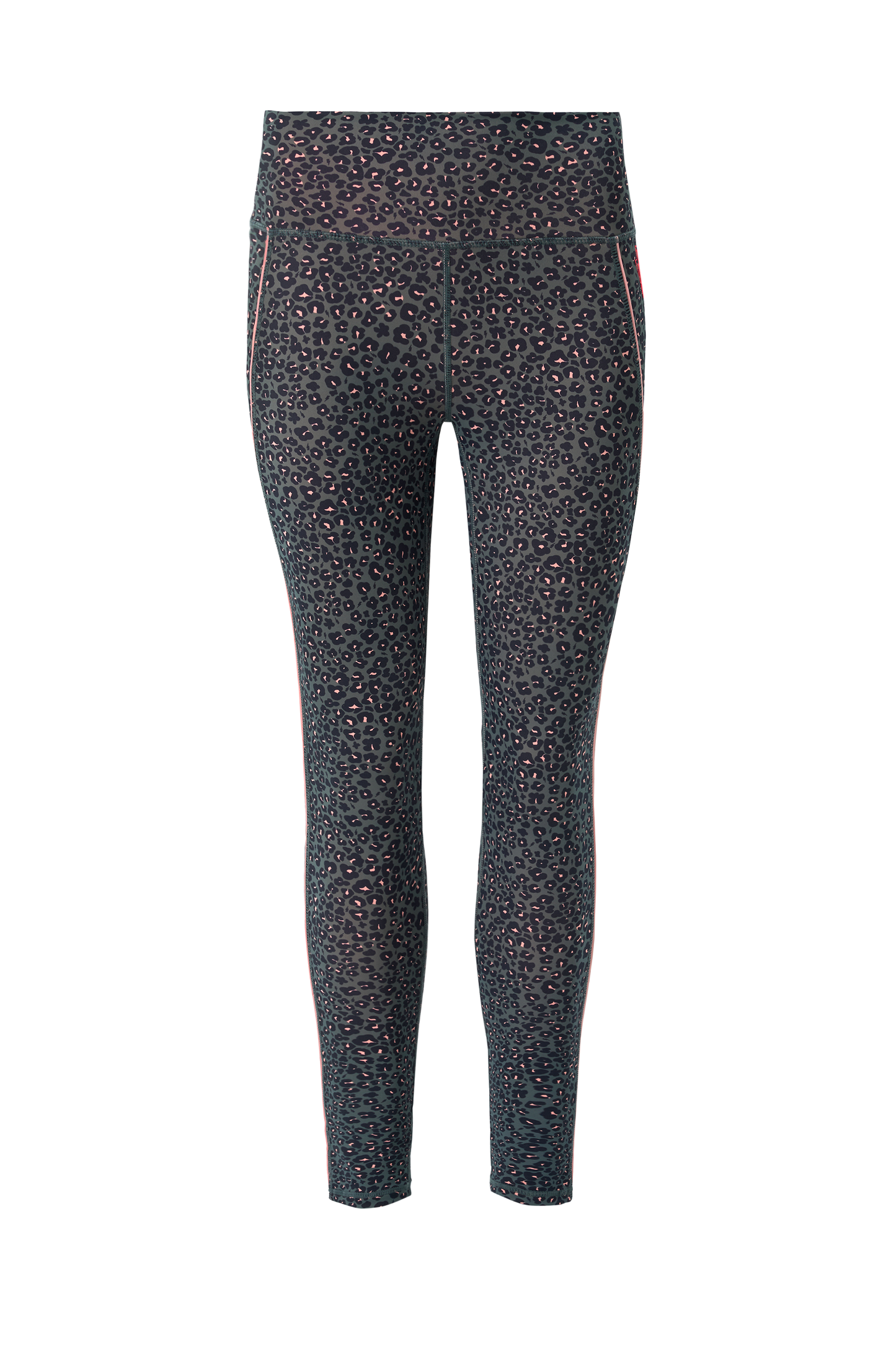 Khaki Micro Floral Full Length Lightweight Leggings