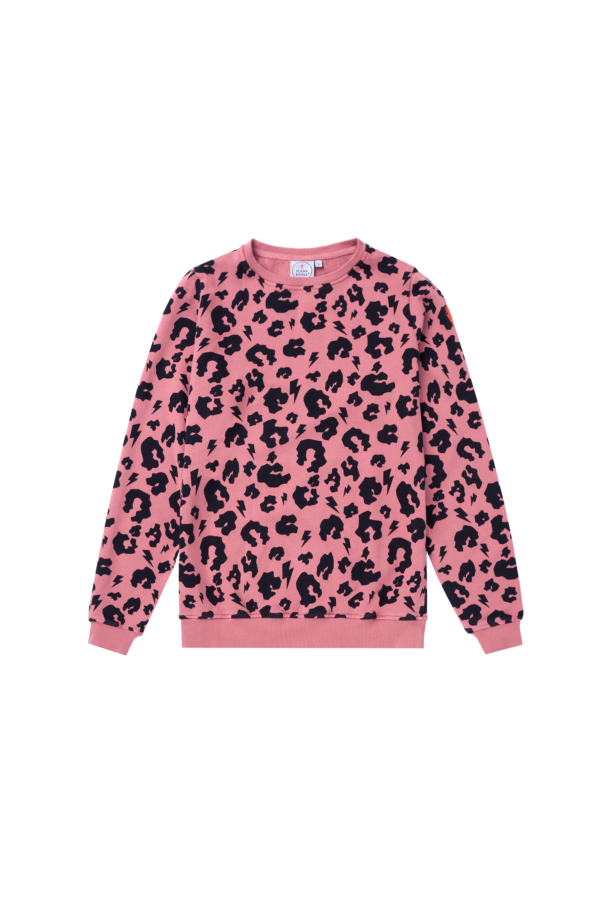 Coral with Black Leopard Classic Archive Sweatshirt
