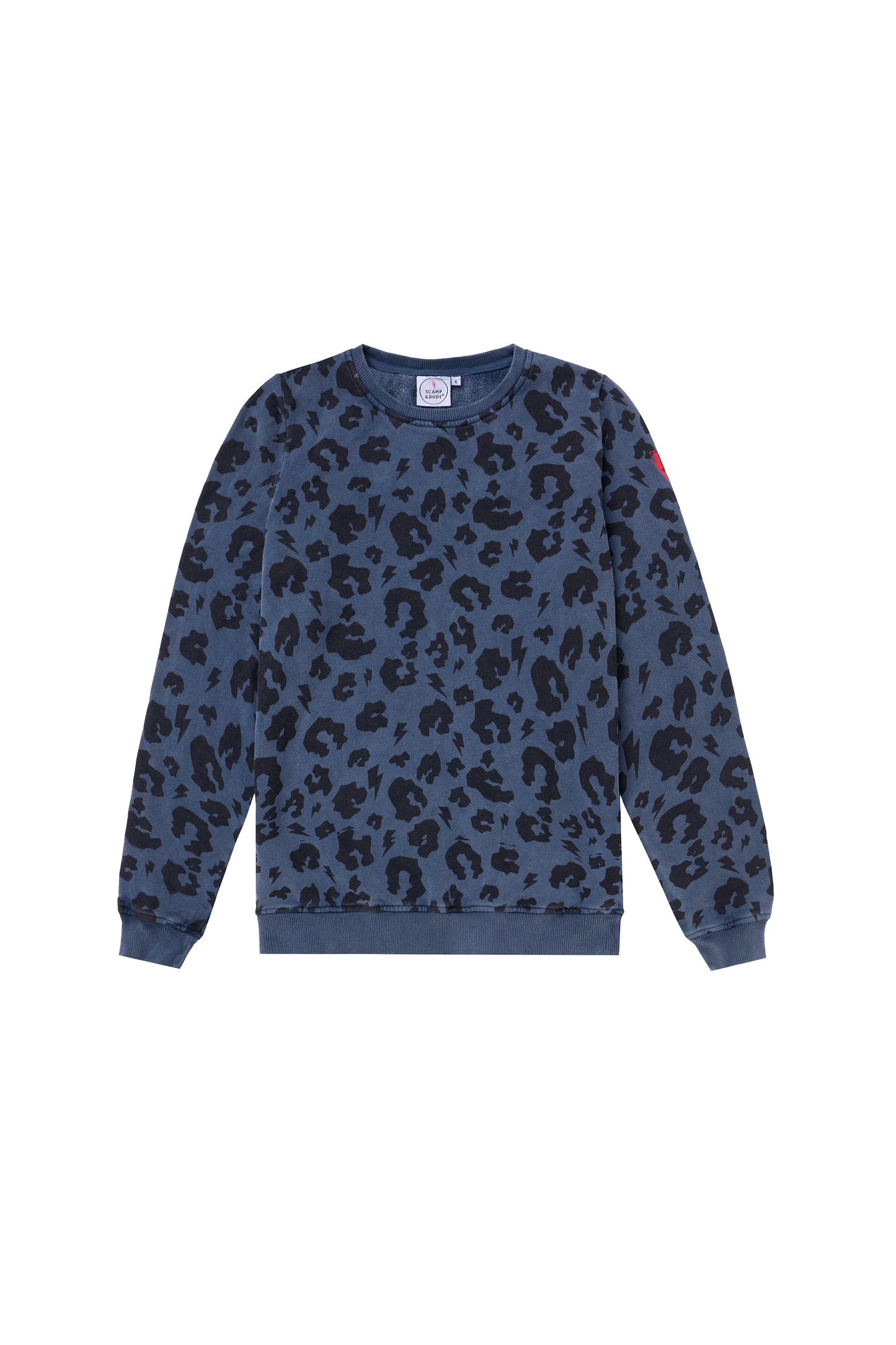 Washed Navy with Black Leopard Classic Archive Sweatshirt