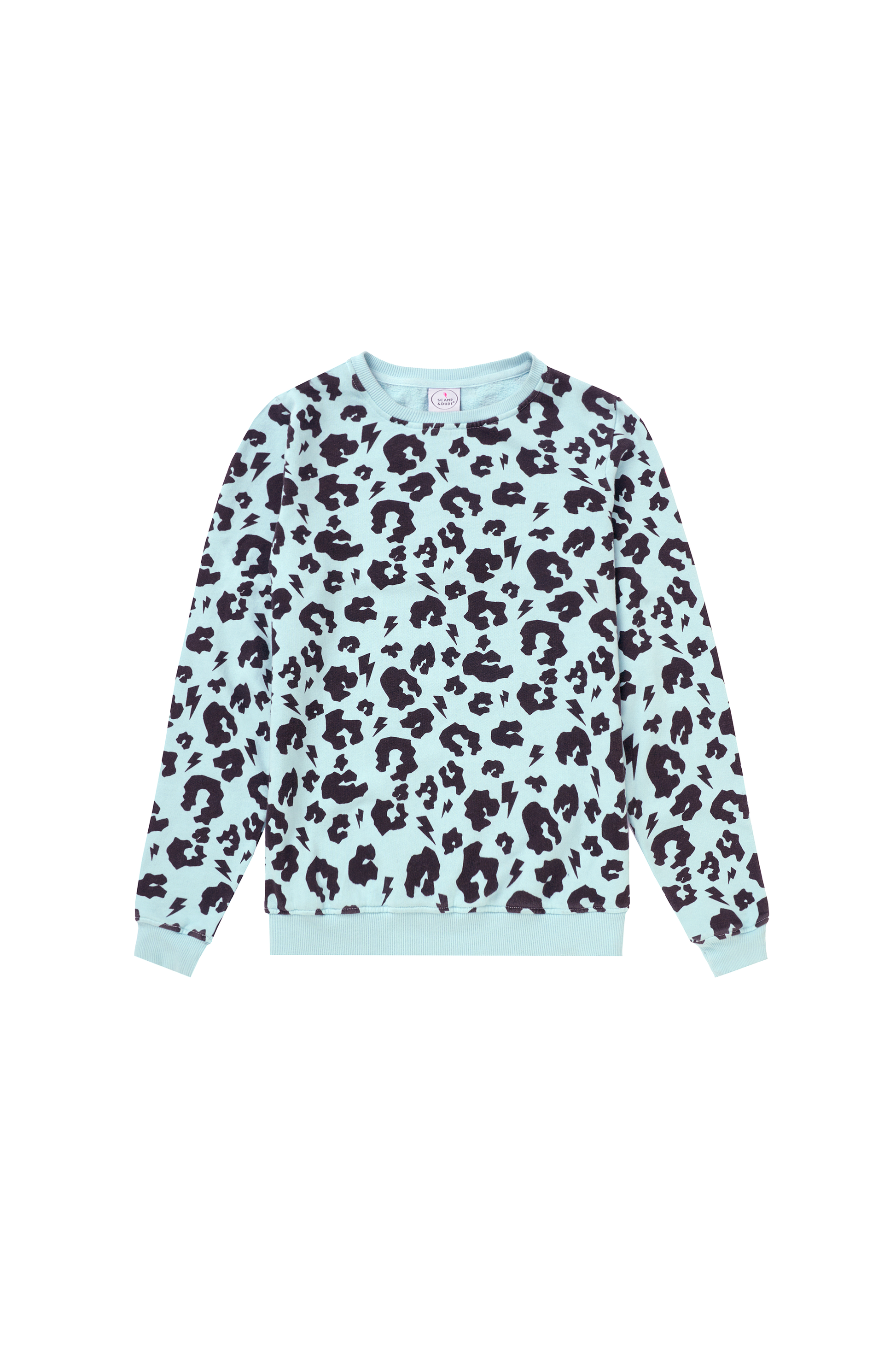 Mint with Black Leopard Classic Archive Sweatshirt