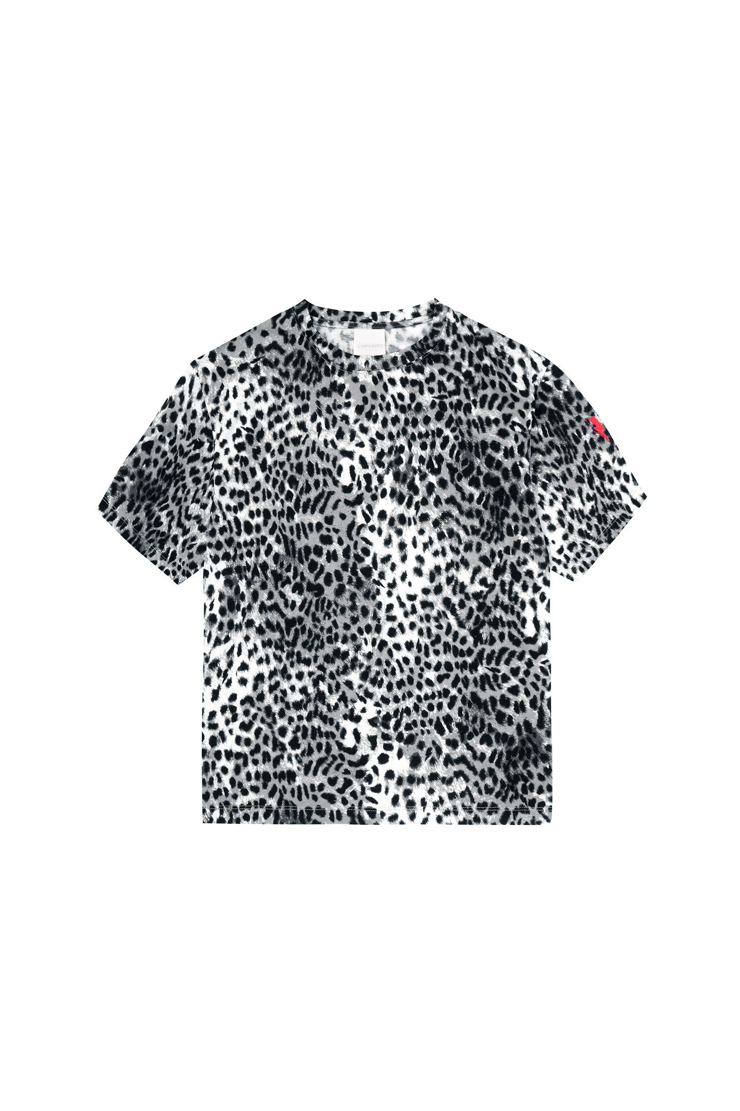 Grey with Black Cheetah T-Shirt