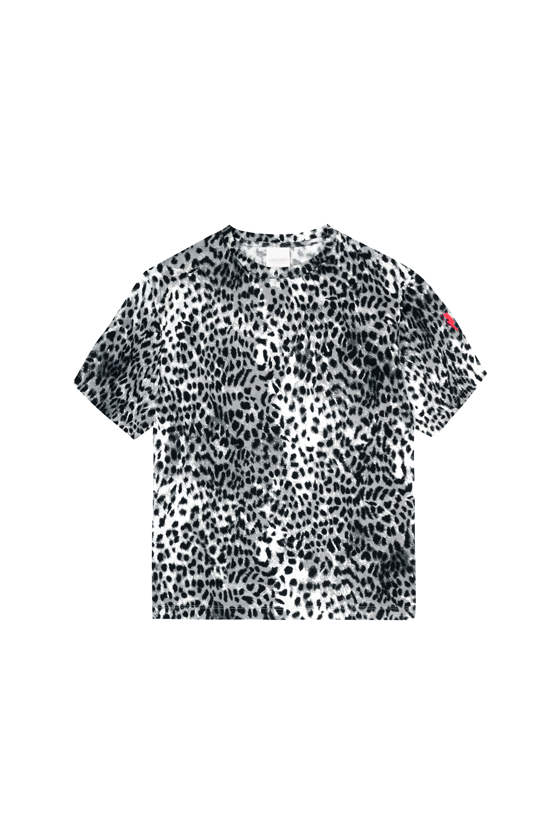 Grey with Black Cheetah T-Shirt