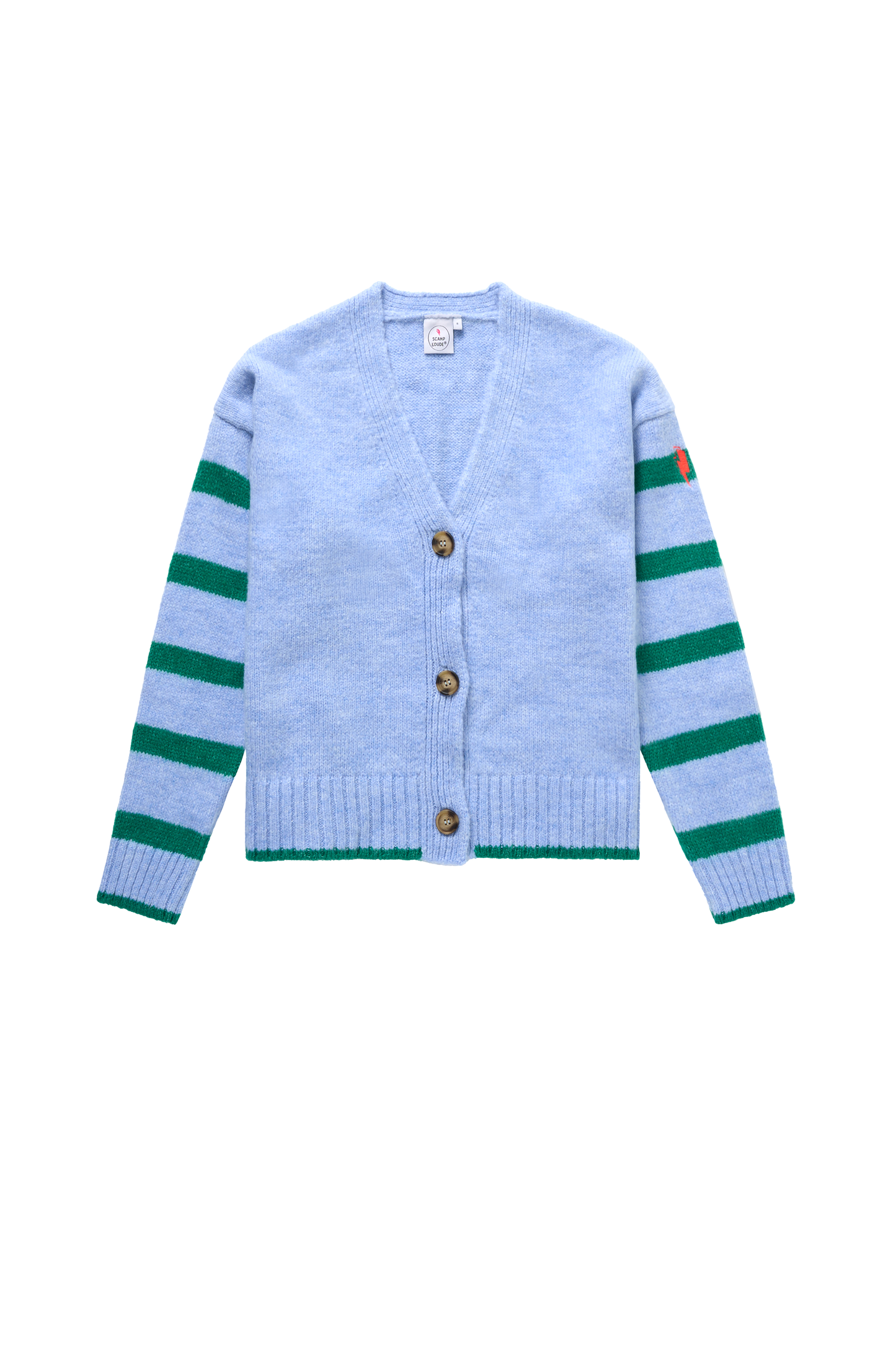 Light Blue and Green Stripe Cardigan