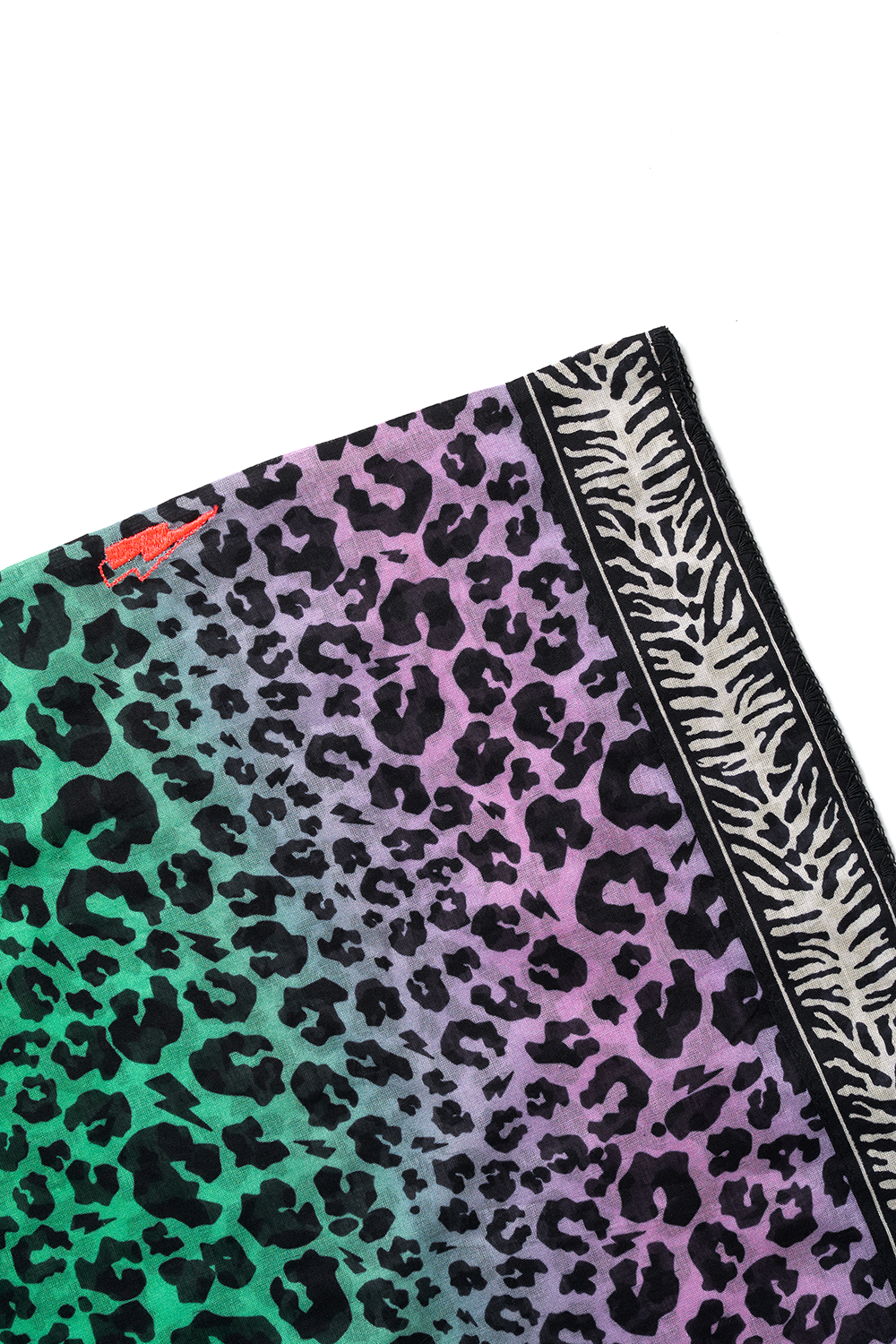 Green Ombre Engineered Animal Print Kaftan