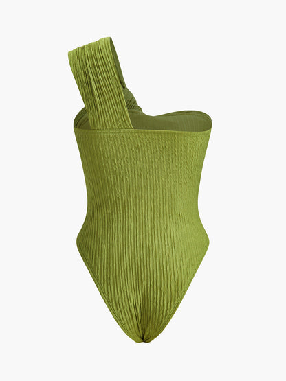 Twist Front One-Shoulder Bodysuit