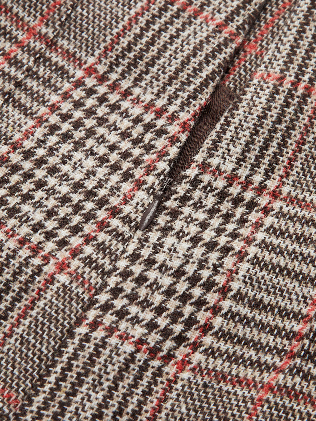 High-Waist Plaid Tweed Shorts
