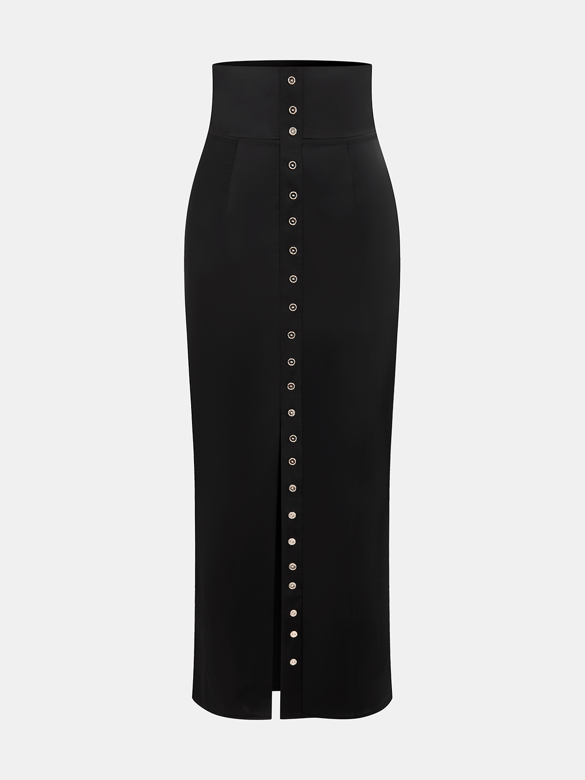 Satin Cowl-Neck Top & High-Waisted Skirt Set