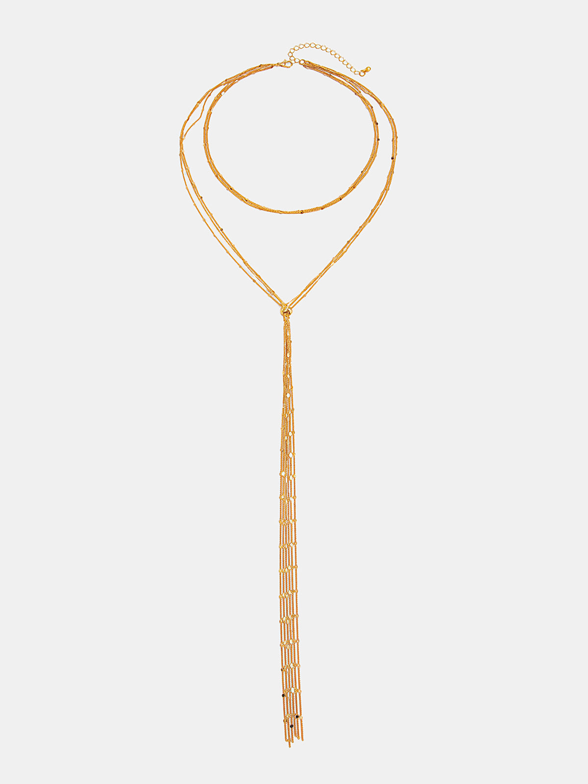 Layered Y-Shaped Tassel Necklace