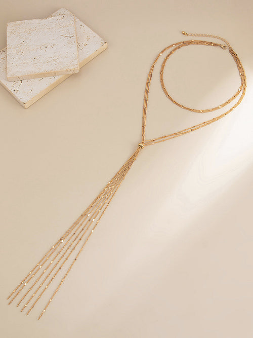 Layered Y-Shaped Tassel Necklace