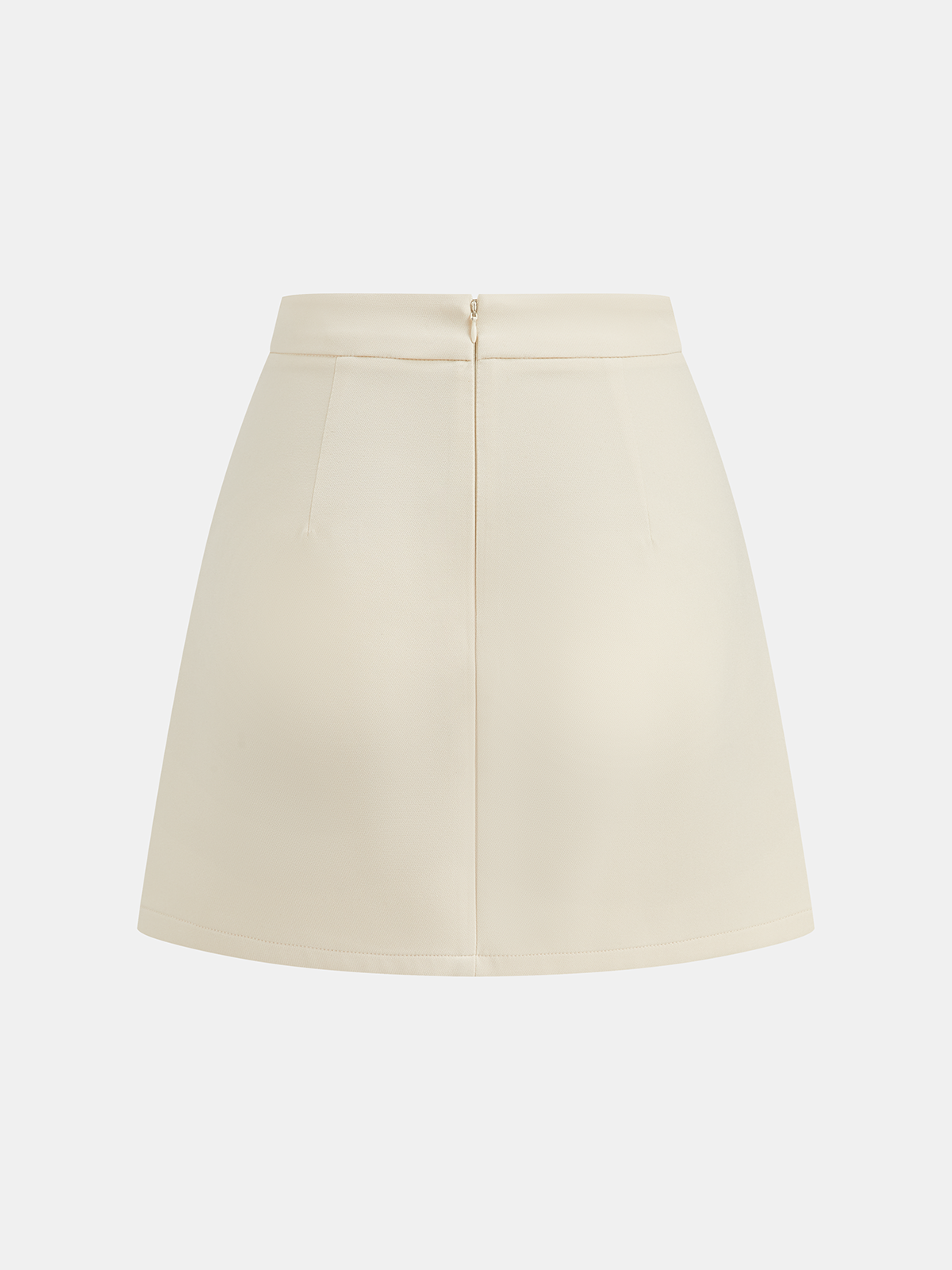 Strapless Button-Down Top & Mini Skirt Set