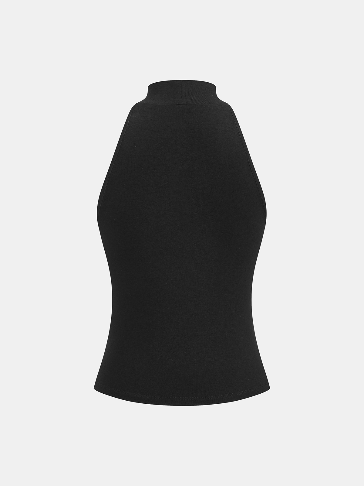 Metal Detail Halter Neck Fitted Top