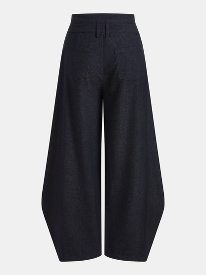 Asymmetric Wrap Wide Leg Pants