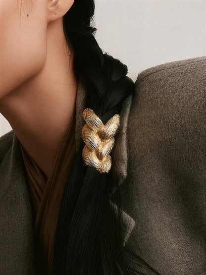 Braided Metal Textured Hair Tie