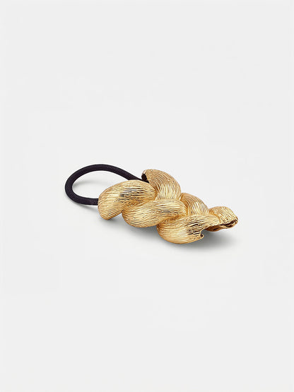 Braided Metal Textured Hair Tie