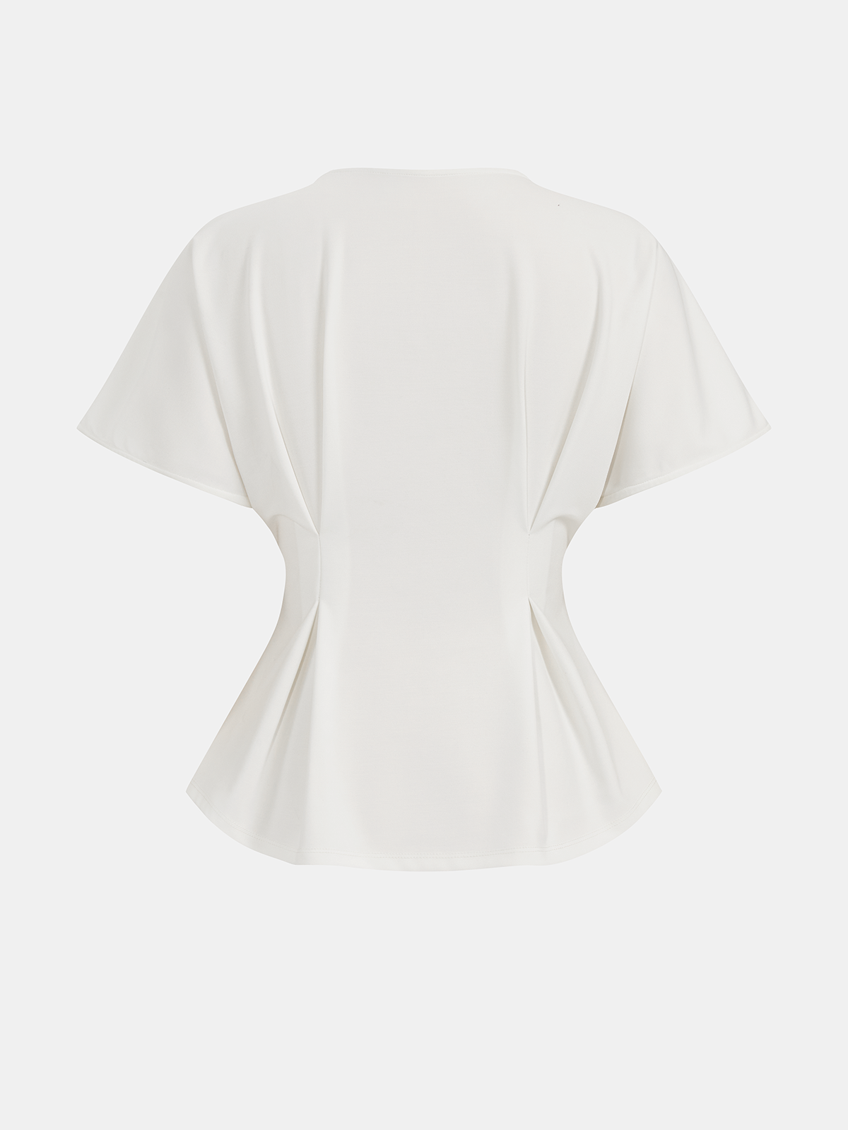 Dolman Sleeve Peplum Fitted Blouse