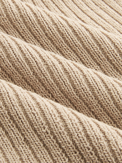 One Shoulder Ribbed Knit Tank Top