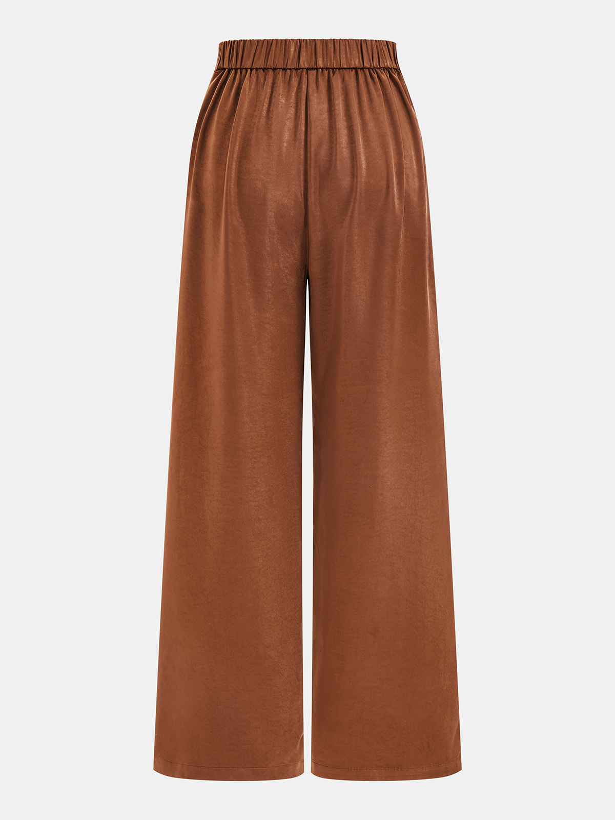 Satin Ruched Top & Wide Leg Pants Set