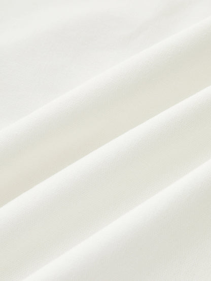 Linen Blend Mid-Waist Wide Leg Pants