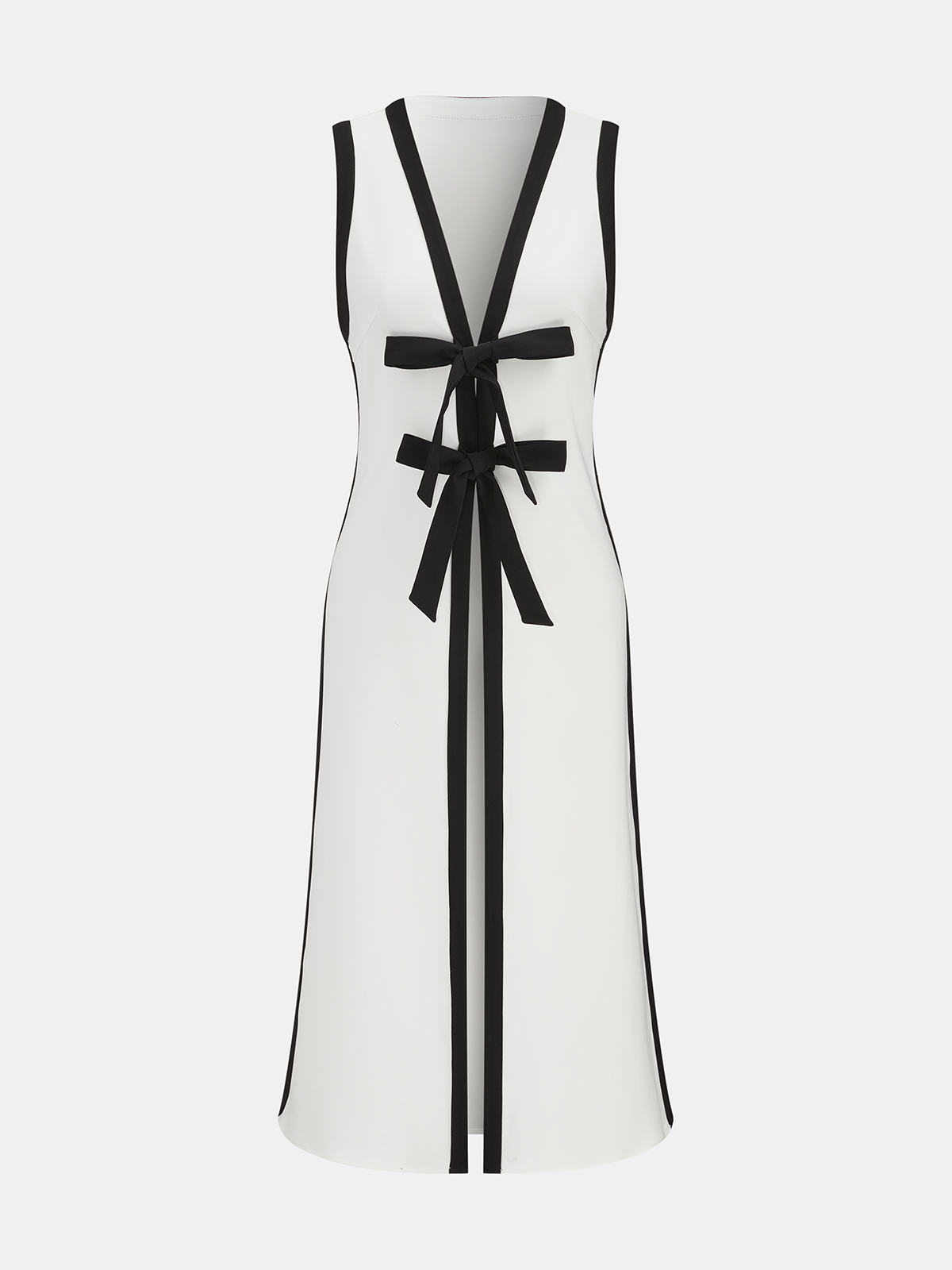 Bow Tie Longline Vest Coat & Pants Set