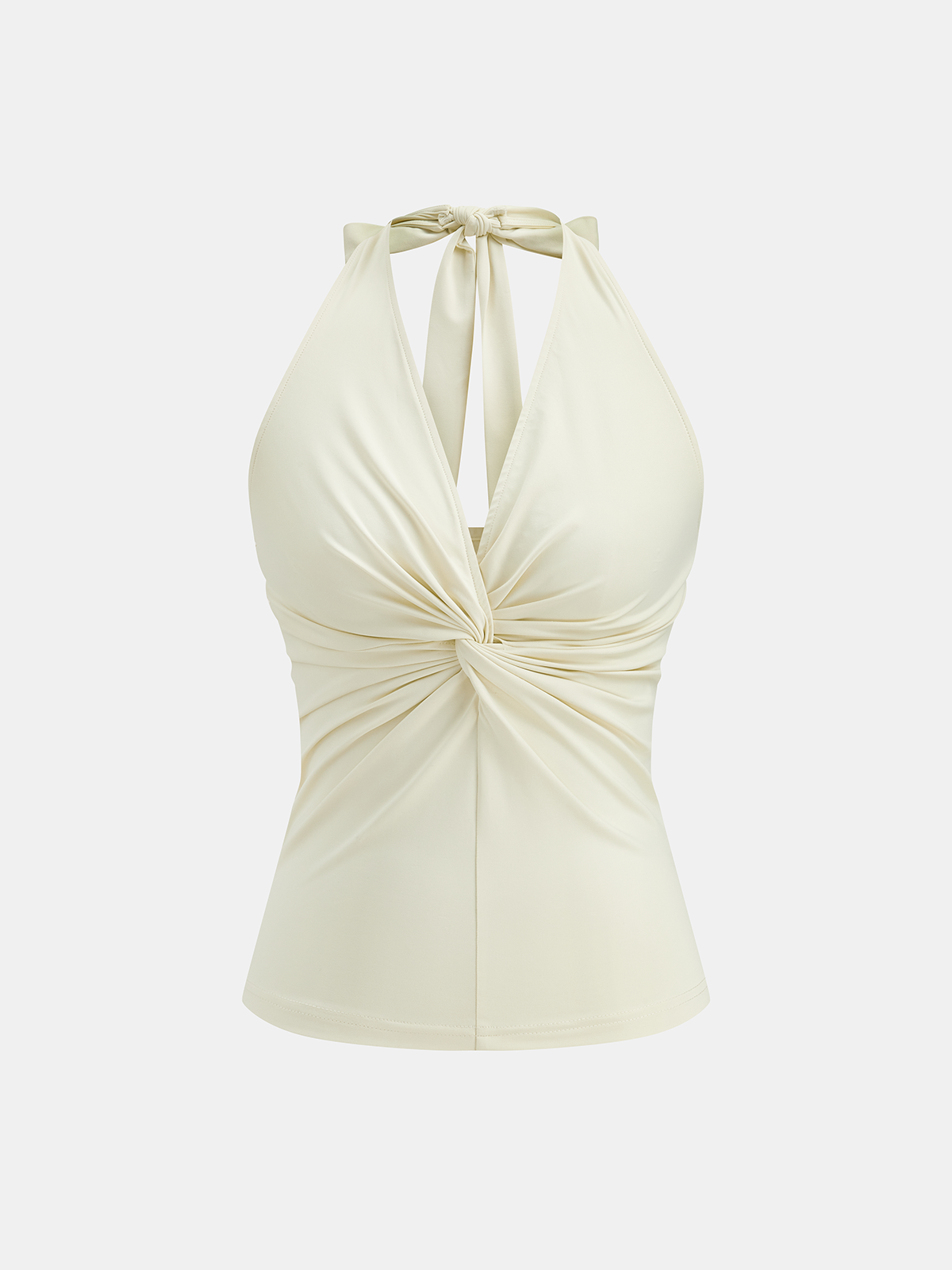 Twist-Front Halter Neck Top