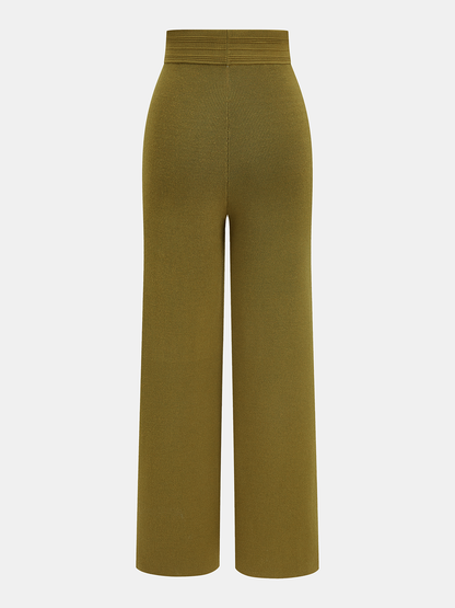 Knit Vest & Elastic Waistband Pants Set
