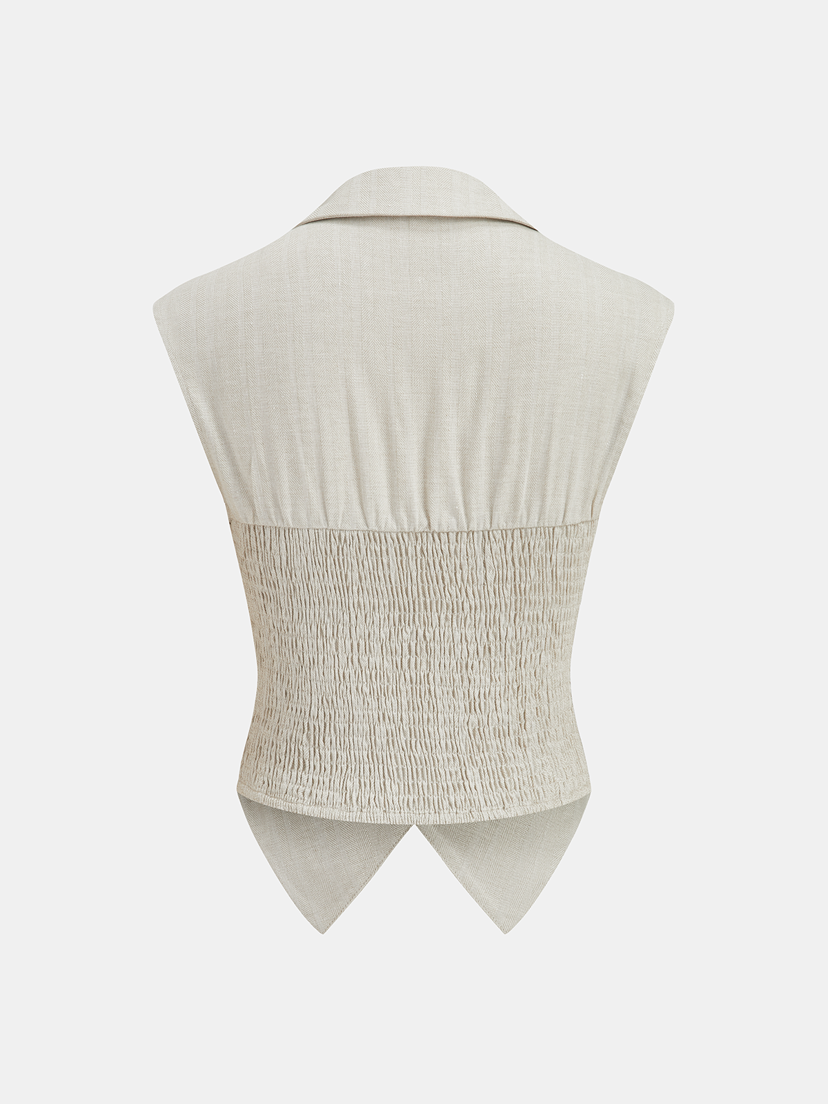 Cotton Linen Sleeveless Top & Pleated Pants Set