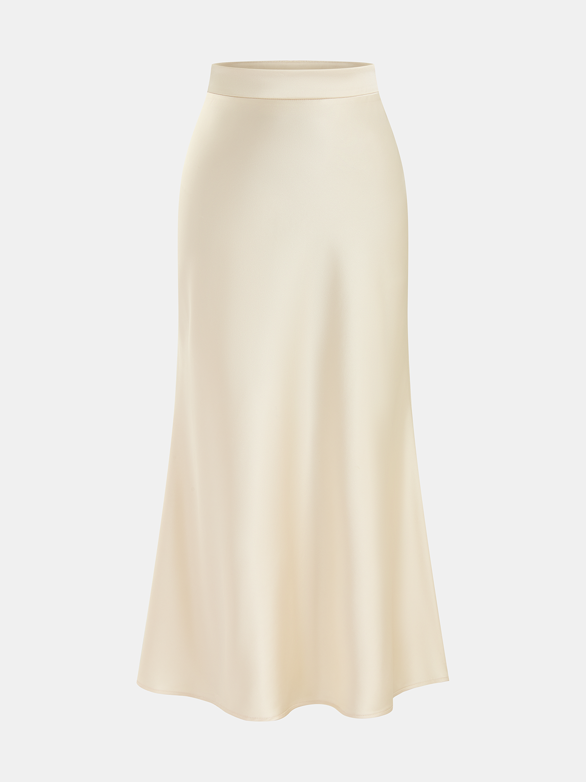 Satin Ruched Top & Midi Skirt Set