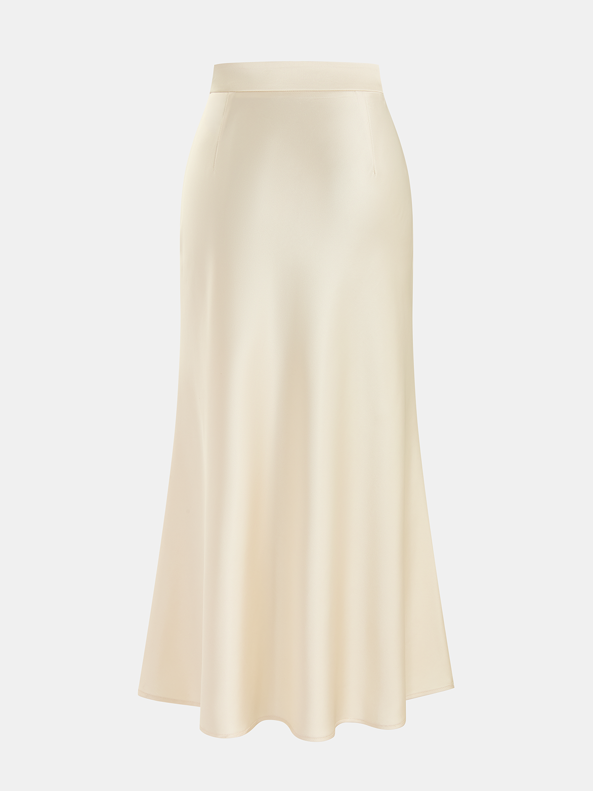 Satin Ruched Top & Midi Skirt Set