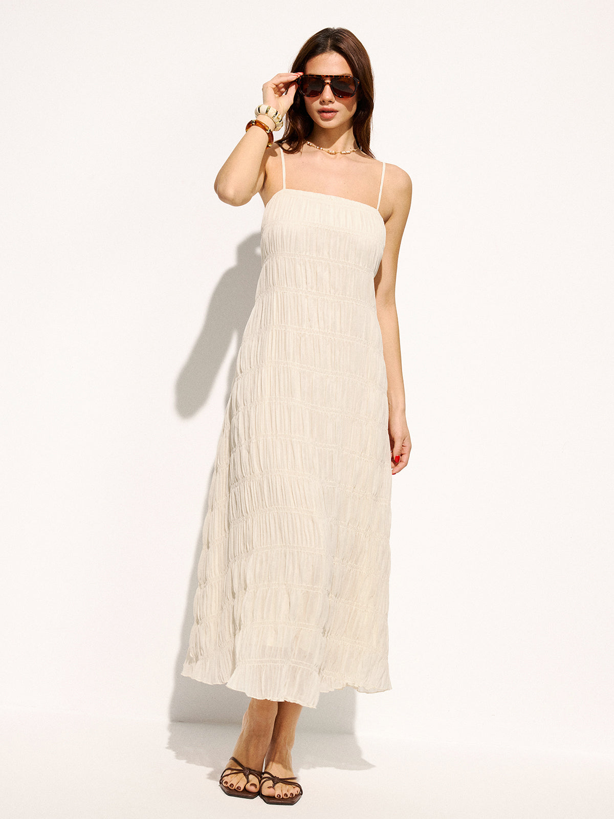 Smocked Tiered Cami Maxi Dress