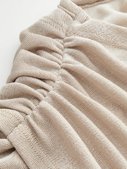 Asymmetrical Draped Ruched Top