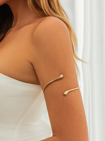 Minimalist Teardrop Open Upper Arm Cuff